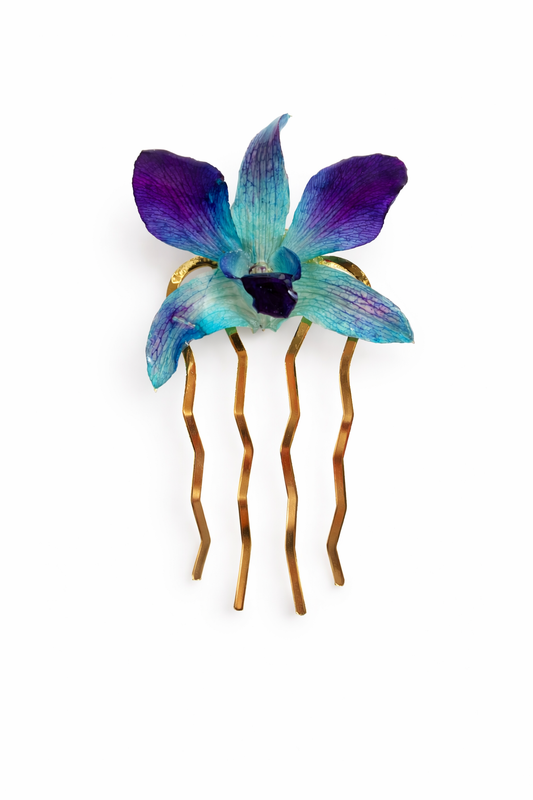 Blue Dendrobium Hair Pin