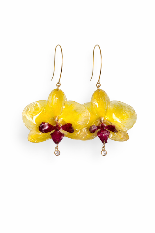 Limelight Orchid Hoops with Zircon Drops